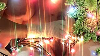 My neighbor surprised me with a Christmas blowjob and creampie.