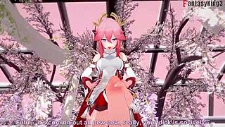 Yae Miko Sucking Hard in POV Genshin Impact Fantasy