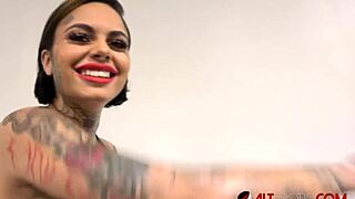 i interview busty tattooed cutie genevieve sinn backstage