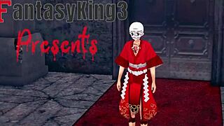 morrigan shifts from hate to wild fucking in halloween 3d cartoon