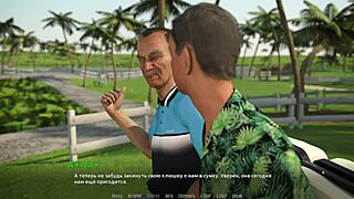 Blonde big tits babe slammed hard in ffm 3d rock star gameplay