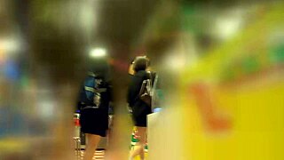 Japanese teen in uniform gets voyeured on train and home invaded for sleep orgasm