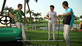 Blonde big tits babe slammed hard in ffm 3d rock star gameplay