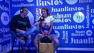 Andrea pardo cums five times on the sybian machine during juan bustos podcast. redhead with shaved pussy enjoys the toys.