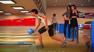 Blonde big tits babe slammed hard in ffm 3d rock star gameplay