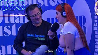 Andrea pardo cums five times on the sybian machine during juan bustos podcast. redhead with shaved pussy enjoys the toys.