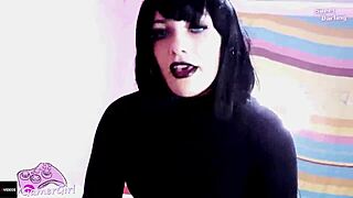 Hot goth stepsister enjoys hard fuck.