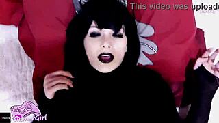 Hot goth stepsister enjoys hard fuck.