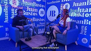 Andrea pardo cums five times on the sybian machine during juan bustos podcast. redhead with shaved pussy enjoys the toys.
