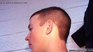 Military guys jerk off in the shower, sparking a wild gay orgy training the newbie.