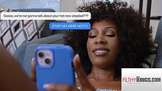 Fithytaboo: Black Ebony Stepbae Squirts on Stepdad's Cock