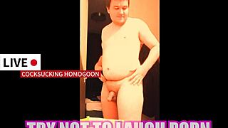 try not to laugh at this silly gay cocksucking