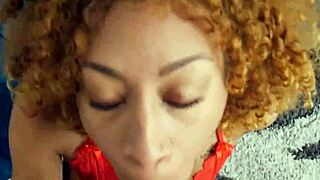 Hey, watch this curly black teen ride her bf’s huge dick