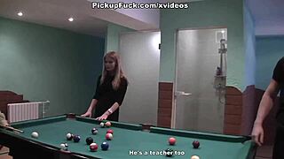 Sexy college teacher strips naked for cash in wild scene