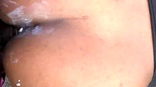 damn, he's stretching my hole wide in public! making me squirt like crazy.