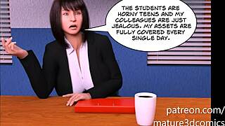 sexy big ass teacher seduces principal for intense bbc action in 3d comic