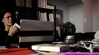 In this scene, the tattooed lesbian MILF is passionately licking pussy, exploring her desires with another babe