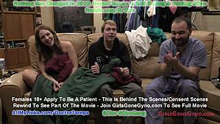 Pregnant nova maverick explores a naughty toy in doctor's office