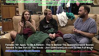 Pregnant nova maverick explores a naughty toy in doctor's office