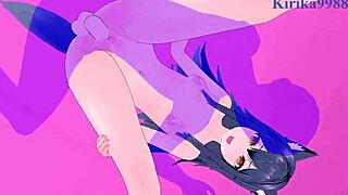 yo, viviana and texas go hard in arknights hentai!