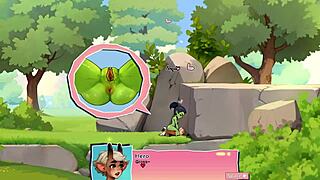 Female orc face-sits lucky boy in horny game!