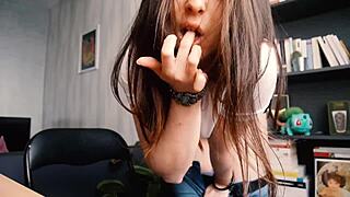 Amateur French Joi - Cum with Me Following My Hot Instructions