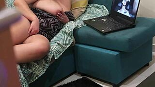 Stepsister Caught Watching Bukkake Gangbang Porn
