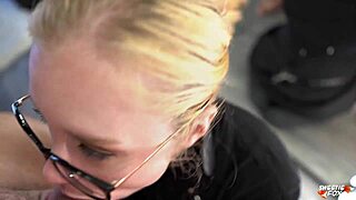 Hot girl gagged in passionate sex and deep blowjob