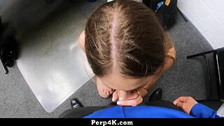 penelope kay, are you getting interrogated by the security officer in the backroom, bent over?