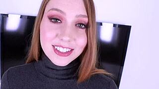 I, arietta adams, give pov blowjob to grae stoke with handjob and licking