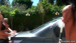 Three Tight Teens Share Emotional Lesbian Toy Play On Couch