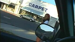 Bus stop whore muff diving shaved pussy cowgirl black cock