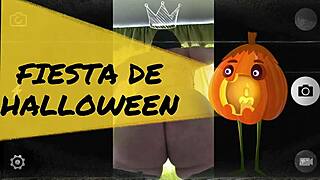 Halloween Party with My Stepson in Sexy Costume Big Tits Blowjob