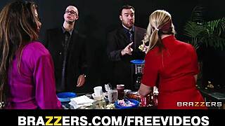 Capri cavanni deepthroats big dick at office party