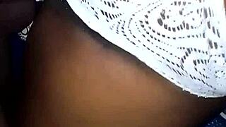 Her wet ebony pussy on bed caught my eye, couldn't wait to fuck.