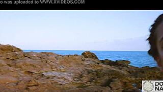 Boxer bound and spanked before rimming her dom by the Balearic Sea. A warrior-themed domination session begins with raw intensity