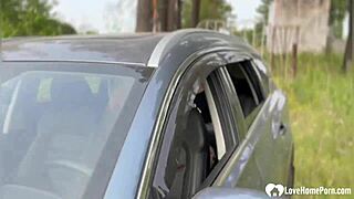 Uber driver joins my boyfriend in pounding me hard together