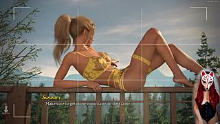 dreamland ep 16 - beautiful blonde gives outdoor footjob