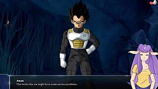 I fucked the queen's shaved pussy in Dragon Ball, but I cummed too soon.