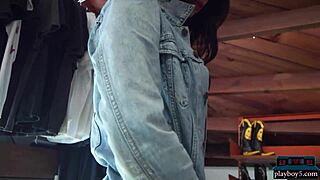 Big Booty Ebony Harley Dean Strips Solo in Tight Jeans