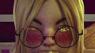 Wow, the cute fox gets pounded hard in wild hentai 3D 60 fps!