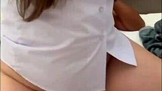 thai college girl records sexy fuck with hot voice