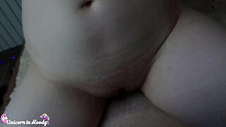 i bent over teen 18+ babe doggystyle and rides top rough big cock close up tits pussy while no one is home