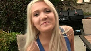 Blonde teen ashley talks to stepdad family