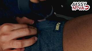 Sexy hot teen college girl gives deep sensual homemade blowjob and handjob