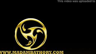 the collared slave submits to bondage and humiliation, naked and barefoot.