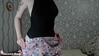 i bent over teen 18+ babe doggystyle and rides top rough big cock close up tits pussy while no one is home