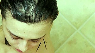 Barbie Doll Brunette Stuns in Shower After Casting on Sofa