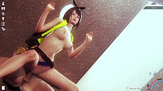 Anime Couple Banging Hard from Behind in 3D Action