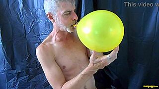 yo, check richard lennox, this horny gay dilf, playing with balloons! 🎈